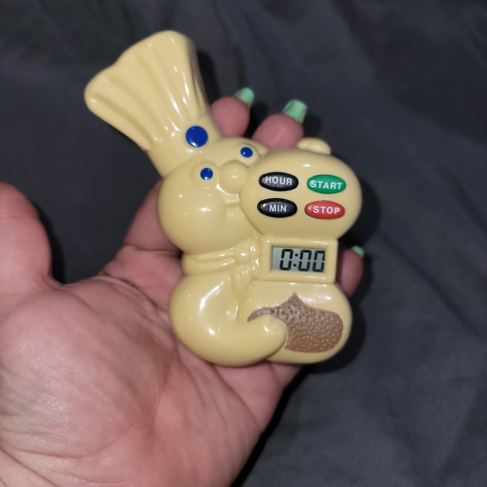 Vintage 1992 Pillsbury Poppin' Fresh Doughboy Timer Clock Magnet